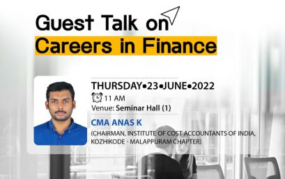 Guest Talk on Careers in Finance| Read More